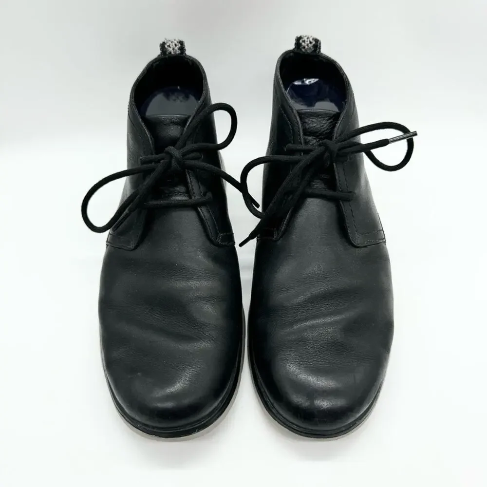 UGG Men's Freamon Grain Leather Lace Up Desert Boots Black 9.5 Business Casual